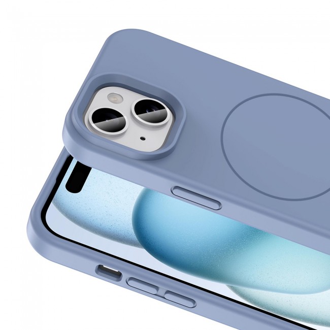 Apple iPhone 14 Kılıf Magsafe Şarj Özellikli Sıvı Teknolojili Silinebilir Sert Zore Kivi Kapak