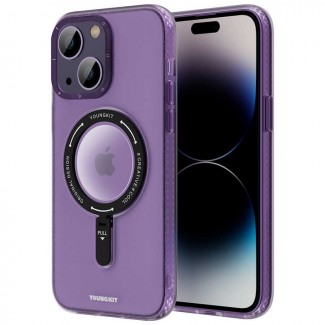 Apple iPhone 14 Kılıf M-safe Şarj Özellikli Youngkit Rock Serisi Kapak Apple iPhone 14 Kılıf M-safe Şarj Özellikli Youngkit Rock Serisi Kapak