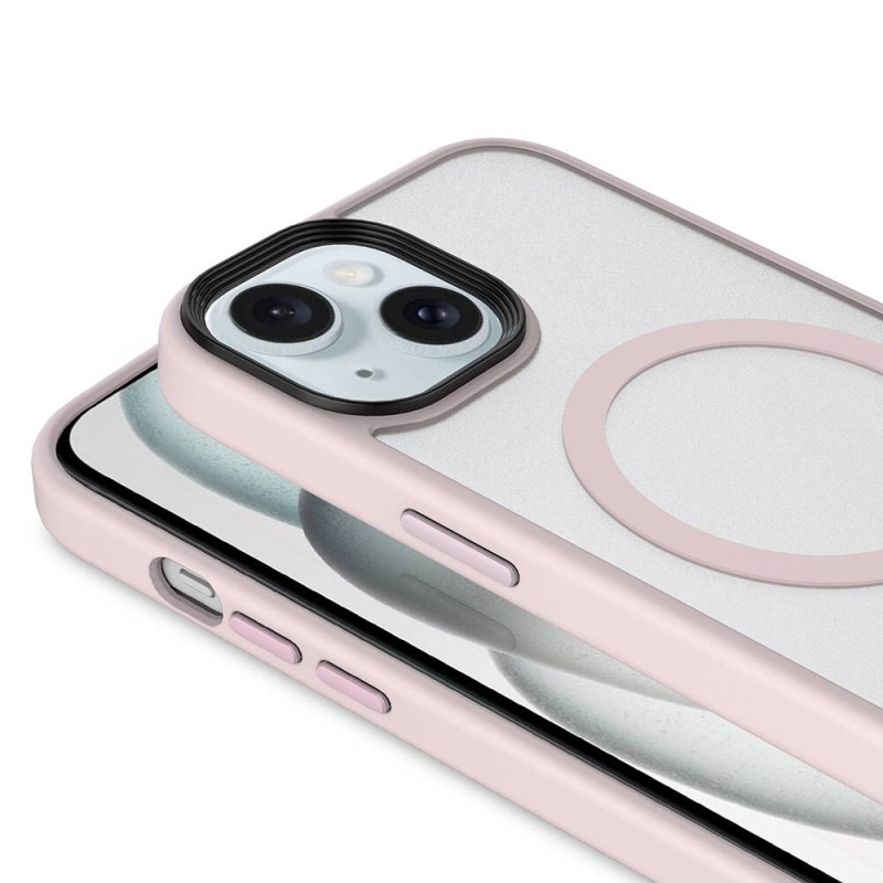 Bal-z Apple iPhone 14 Kılıf Mat Arka Yüzey Wireless Şarj Özellikli  Flet M-safe Kapak