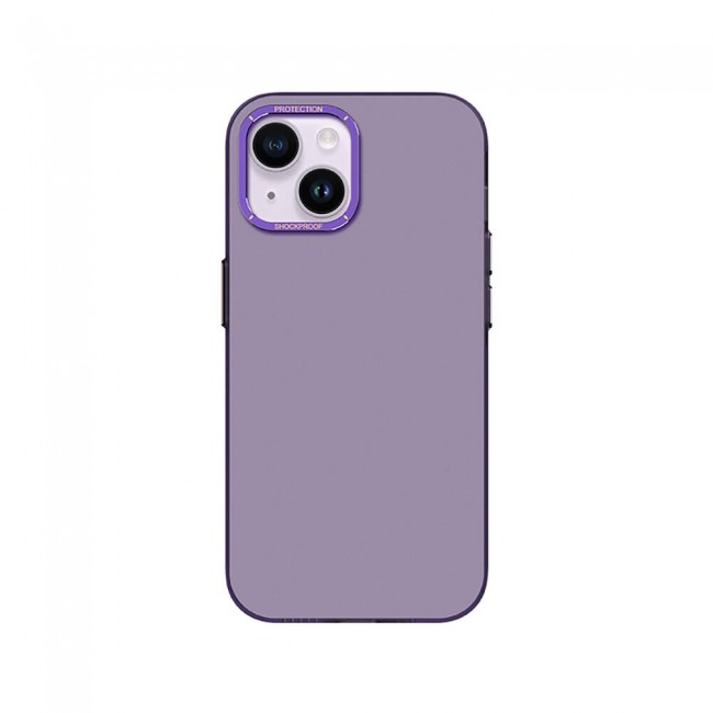 Apple iPhone 14 Kılıf Metal Kamera Çerçeveli Recci Glaze Serisi Kapak Apple iPhone 14 Kılıf Metal Kamera Çerçeveli Recci Glaze Serisi Kapak