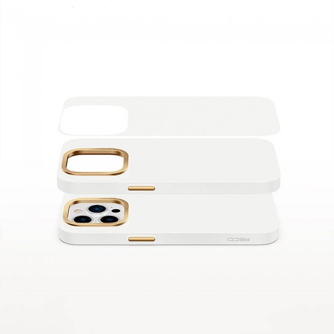 Apple iPhone 14 Kılıf Metal Kamera Çerçeveli Recci Glaze Serisi Kapak Apple iPhone 14 Kılıf Metal Kamera Çerçeveli Recci Glaze Serisi Kapak