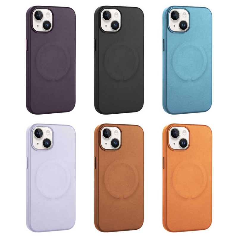 Bal-z Apple iPhone 14 Kılıf PU Deri M-safe Wireless Şarj Özellikli  Derix Kapak