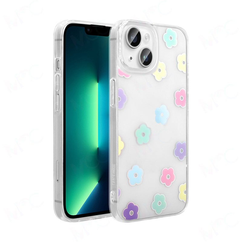 Bal-z Apple iPhone 14 Kılıf Şeffaf Figürlü Zore Folk Sert Kapak