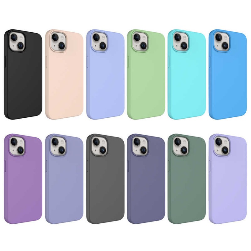 Bal-z Apple iPhone 14 Kılıf Sıvı Teknolojili Silinebilir Sert  Kivi Kapak