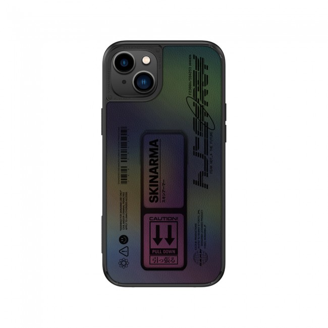 Apple iPhone 14 Kılıf SkinArma Holografik Tasarımlı Standlı Deri Görünümlü Kira Kobai Kapak Apple iPhone 14 Kılıf SkinArma Holografik Tasarımlı Standlı Deri Görünümlü Kira Kobai Kapak