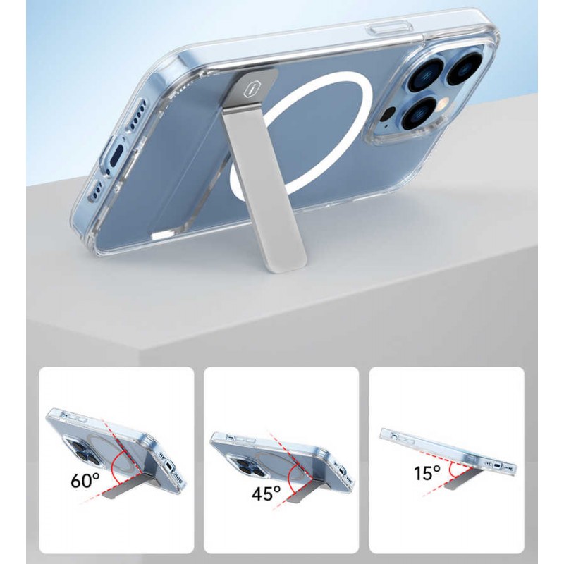 Bal-z Apple iPhone 14 Kılıf ​​​​​Standlı M-safe Wireless Şarj Özellikli Wiwu Aurora Serisi Kapak