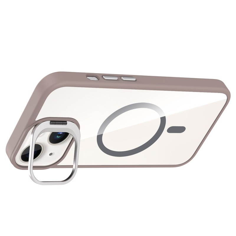 Bal-z Apple iPhone 14 Kılıf Standlı ve Kamera Lens Hediyeli M-Safe Şarj Özellikli Zore Etro Kapak