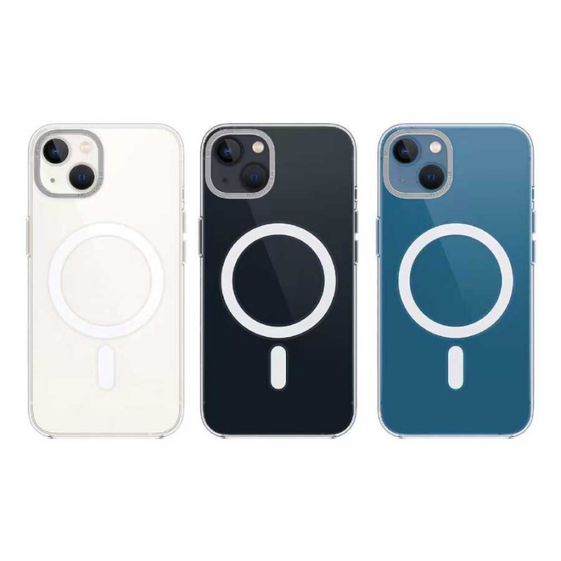 Bal-z Apple iPhone 14 Kılıf Wiwu MCC-102 Magnetic Crystal Sert PC Kapak