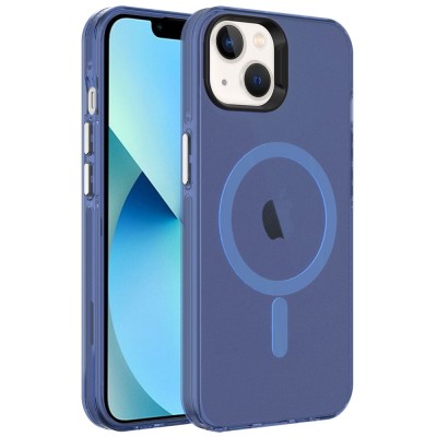 Bal-z Apple iPhone 14 Kılıf  M-safe Şarj Özellikli Buzlu Transparan C-Pro Sert Kapak