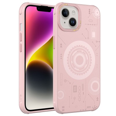 Bal-z Apple iPhone 14 Kılıf  Wireless Şarj Özellikli Desenli Hot Kapak