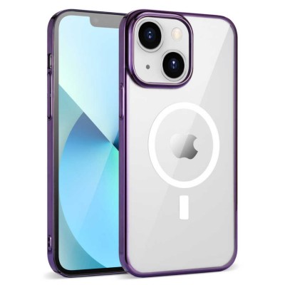 Bal-z Apple iPhone 14 Kılıf  Wireless Şarj Özellikli Pixel M-safe Kapak