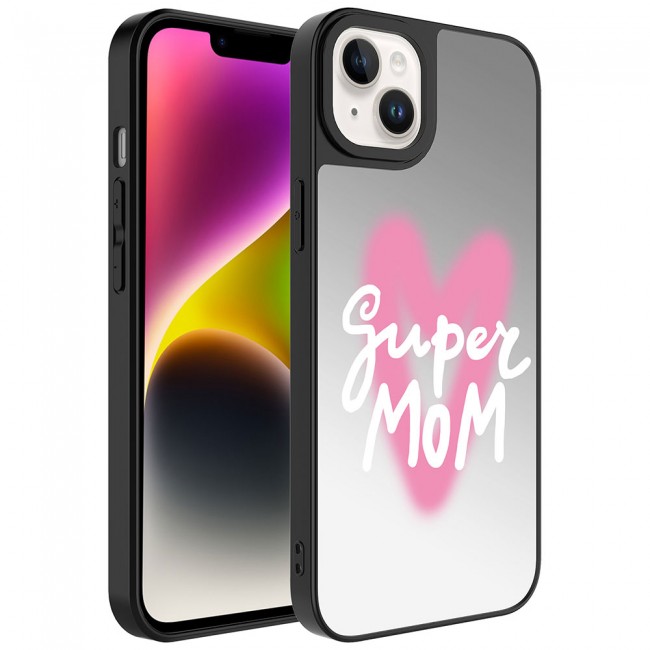 Apple iPhone 14 Plus Kılıf Aynalı Desenli Kamera Korumalı Parlak Zore Mirror Kapak Apple iPhone 14 Plus Kılıf Aynalı Desenli Kamera Korumalı Parlak Zore Mirror Kapak