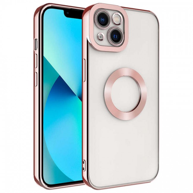 Apple iPhone 14 Plus Kılıf Kamera Korumalı Logo Gösteren Zore Omega Kapak