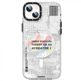 Apple iPhone 14 Plus Kılıf M-safe Şarj Özellikli YoungKit Kamuflaj Serisi Kapak Apple iPhone 14 Plus Kılıf M-safe Şarj Özellikli YoungKit Kamuflaj Serisi Kapak