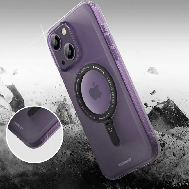 Apple iPhone 14 Plus Kılıf Magsafe Şarj Özellikli Youngkit Rock Serisi Kapak Apple iPhone 14 Plus Kılıf Magsafe Şarj Özellikli Youngkit Rock Serisi Kapak