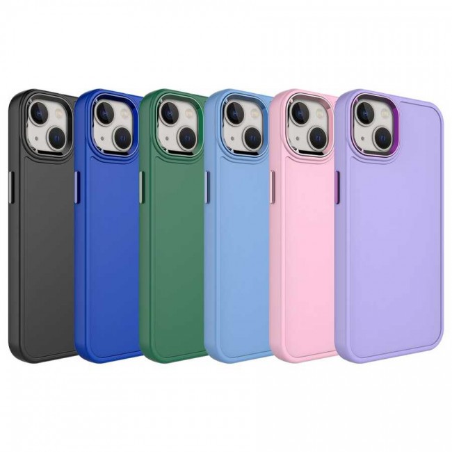 Apple iPhone 14 Plus Kılıf Metal Çerçeve ve Buton Tasarımlı Sert Zore Botox Kapak Apple iPhone 14 Plus Kılıf Metal Çerçeve ve Buton Tasarımlı Sert Zore Botox Kapak