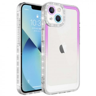 Apple iPhone 14 Plus Kılıf Simli ve Renk Geçiş Tasarımlı Lens Korumalı Zore Park Kapak Apple iPhone 14 Plus Kılıf Simli ve Renk Geçiş Tasarımlı Lens Korumalı Zore Park Kapak