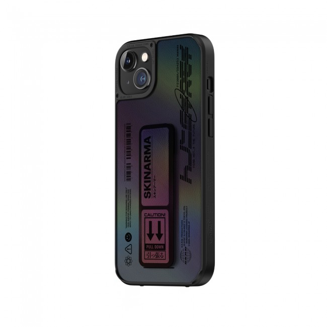 Apple iPhone 14 Plus Kılıf SkinArma Holografik Tasarımlı Standlı Deri Görünümlü Kira Kobai Kapak Apple iPhone 14 Plus Kılıf SkinArma Holografik Tasarımlı Standlı Deri Görünümlü Kira Kobai Kapak