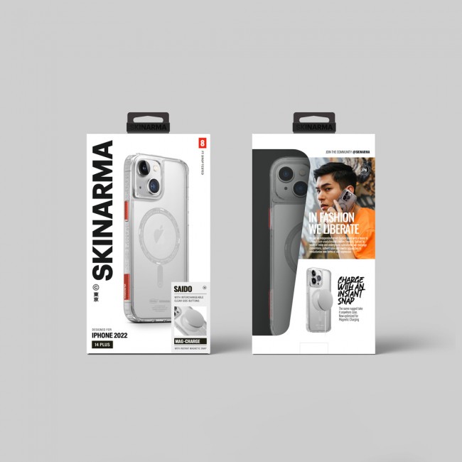 Apple iPhone 14 Plus Kılıf SkinArma Şeffaf Airbag Tasarımlı Magsafe Şarj Özellikli Saido Kapak Apple iPhone 14 Plus Kılıf SkinArma Şeffaf Airbag Tasarımlı Magsafe Şarj Özellikli Saido Kapak
