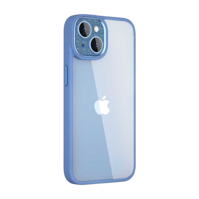 Bal-z Apple iPhone 14 Plus Kılıf ​​​​​Wiwu GCC-105 Lens Korumalı Renkli Kenar Arkası Şeffaf Multicolor Kapak