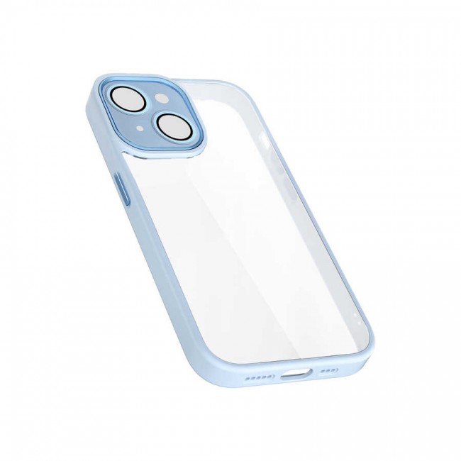 Apple iPhone 14 Plus Kılıf Wiwu VCC-104 Lens Korumalı Renkli Kenar Arkası Şeffaf Vivid Clear Kapak Apple iPhone 14 Plus Kılıf Wiwu VCC-104 Lens Korumalı Renkli Kenar Arkası Şeffaf Vivid Clear Kapak