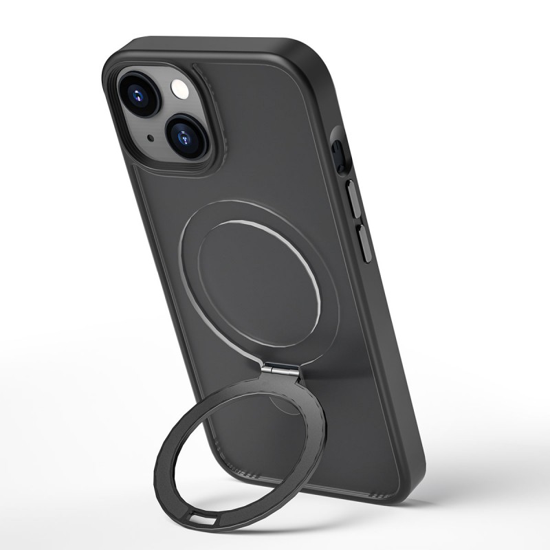 Bal-z Apple iPhone 14 Plus Kılıf Wiwu ZMM-010 M-safe Şarj Özellikli Parmak İzi Bırakmayan Mat Transparan Standlı Kapak