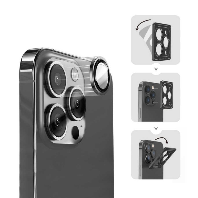 Bal-z Apple iPhone 14 ​​​Plus Wiwu Lens Guard Metal Kamera Lens Koruyucu