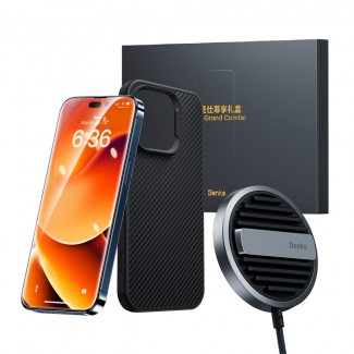 Apple iPhone 14 Pro Benks Grand Combo MFM01 3in1 Aksesuar Seti Kılıf-Ekran Koruyucu-Wireless Şarj Aleti Apple iPhone 14 Pro Benks Grand Combo MFM01 3in1 Aksesuar Seti Kılıf-Ekran Koruyucu-Wireless Şarj Aleti
