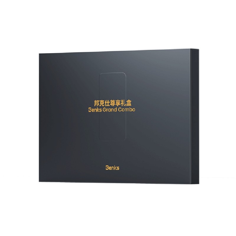 Bal-z Apple iPhone 14 Pro Benks Grand Combo MFM01 3in1 Aksesuar Seti Kılıf-Ekran Koruyucu-Wireless Şarj Aleti