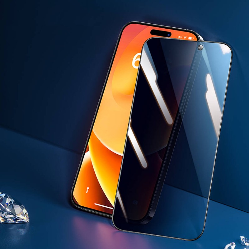 Bal-z Apple iPhone 14 Pro Hidrofobik Ve Oleofobik Özellikli Benks Privacy Air Shield Ekran Koruyucu 10'lu Paket