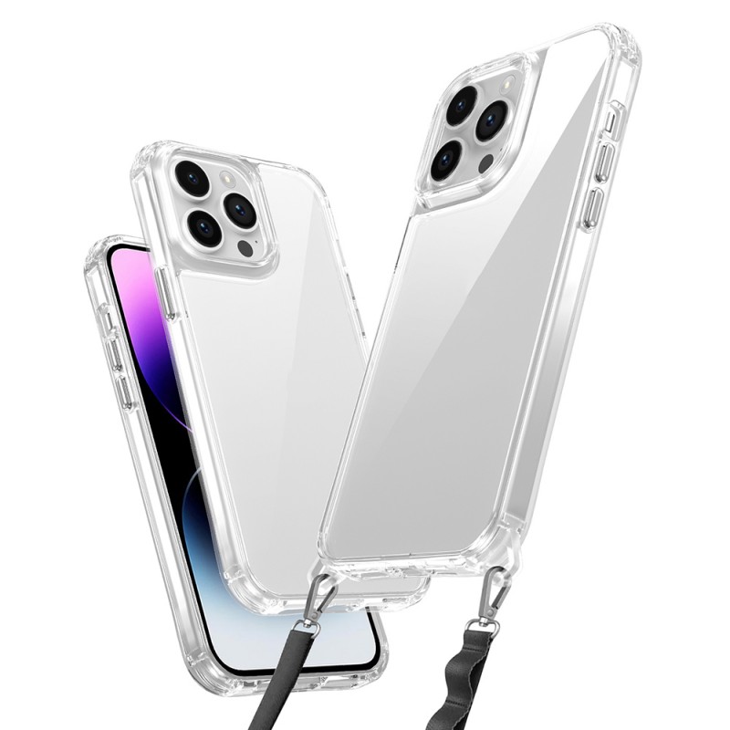 Bal-z Apple iPhone 14 Pro Kılıf Airbagli Takılabilir Askı Aparatlı Zore Snap Silikon Kapak