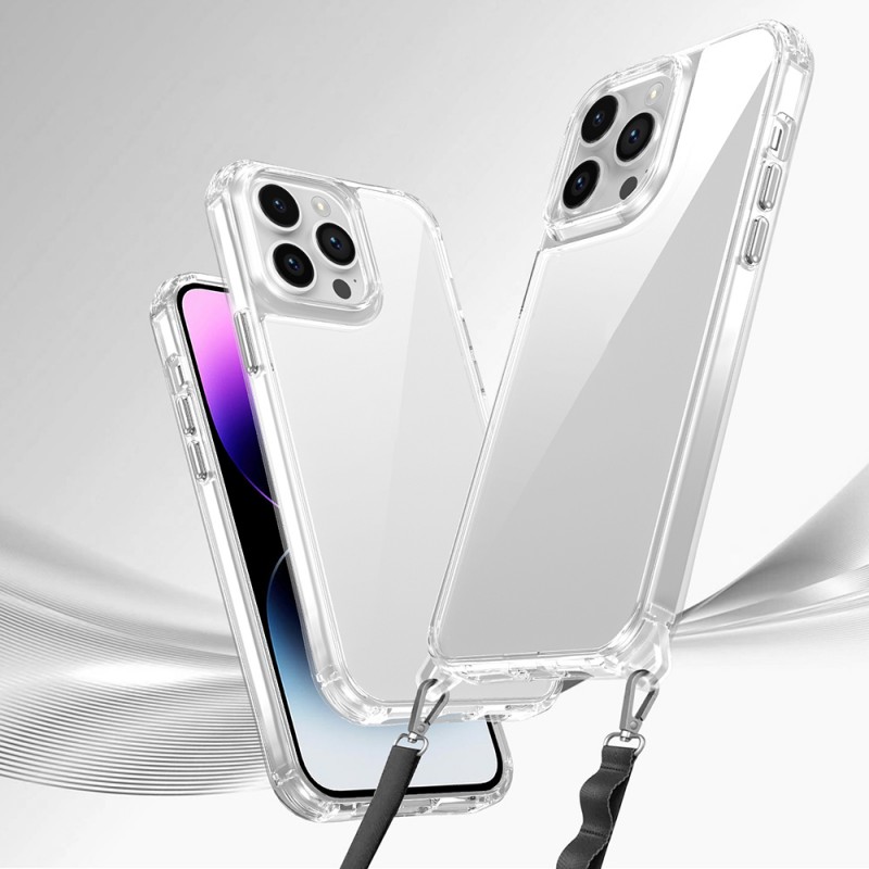 Bal-z Apple iPhone 14 Pro Kılıf Airbagli Takılabilir Askı Aparatlı Zore Snap Silikon Kapak