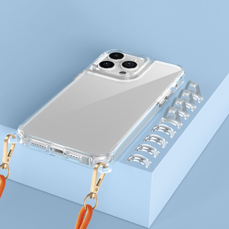 Bal-z Apple iPhone 14 Pro Kılıf Airbagli Takılabilir Askı Aparatlı Zore Snap Silikon Kapak