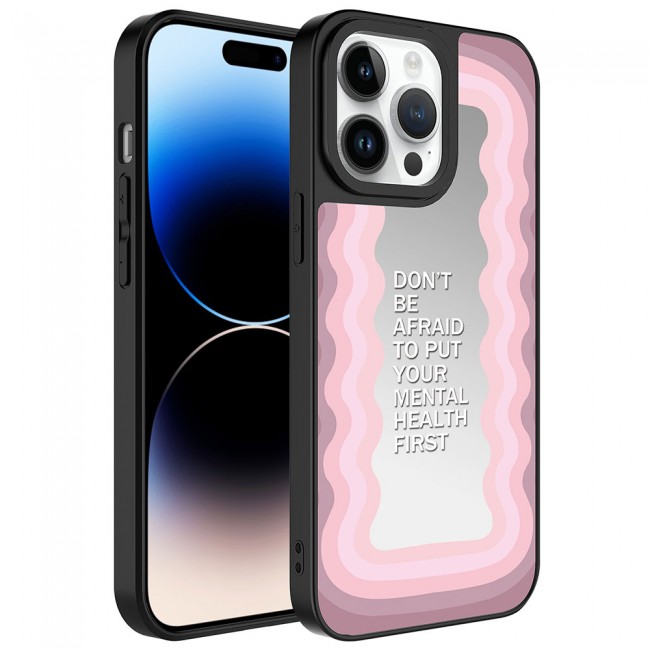 Apple iPhone 14 Pro Kılıf Aynalı Desenli Kamera Korumalı Parlak Zore Mirror Kapak Apple iPhone 14 Pro Kılıf Aynalı Desenli Kamera Korumalı Parlak Zore Mirror Kapak