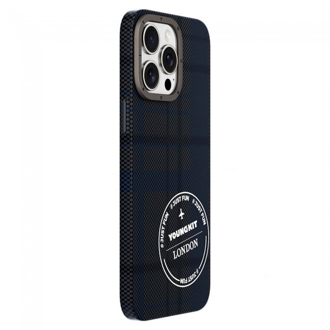 Apple iPhone 14 Pro Kılıf Ekose Desenli Youngkit Gezhi Serisi Kapak