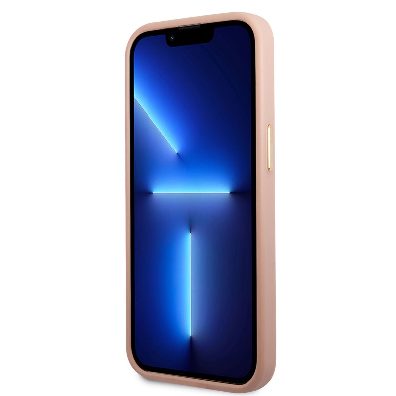 Bal-z Apple iPhone 14 Pro Kılıf GUESS M-safe Şarj Özellikli PU Deri Metal Logolu Kapak