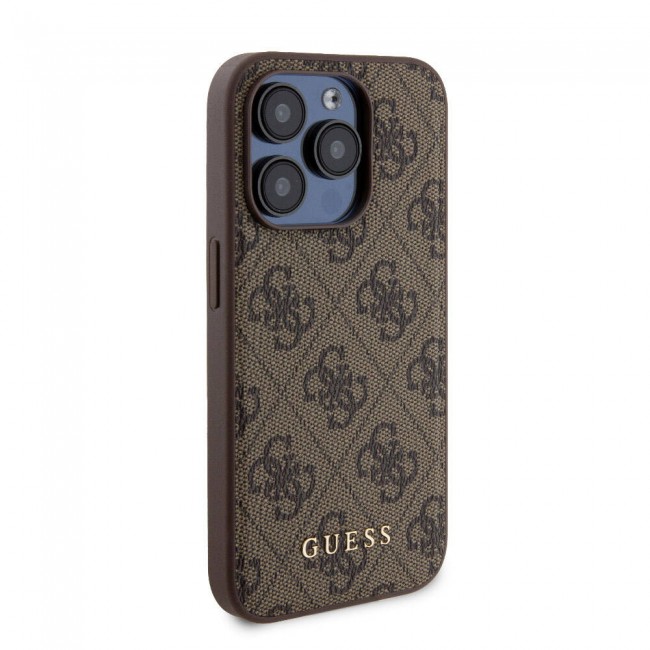 Apple iPhone 14 Pro Kılıf Guess Orjinal Lisanslı Magsafe Şarj Özellikli Yazı Logolu 4G Desenli Kapak + Powerbank 5000mAh 2in1 Set