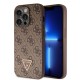 Apple iPhone 14 Pro Kılıf Guess Orjinal Lisanslı PU Deri Taşlı Üçgen Logo 4G Desenli Kapak Apple iPhone 14 Pro Kılıf Guess Orjinal Lisanslı PU Deri Taşlı Üçgen Logo 4G Desenli Kapak