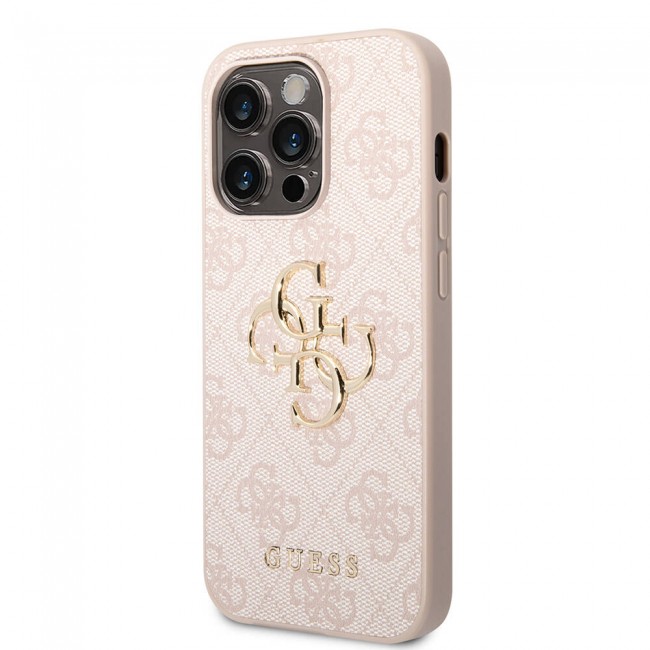 Apple iPhone 14 Pro Kılıf Guess PU Deri Büyük Metal Logo Dizaynlı Kapak Apple iPhone 14 Pro Kılıf Guess PU Deri Büyük Metal Logo Dizaynlı Kapak