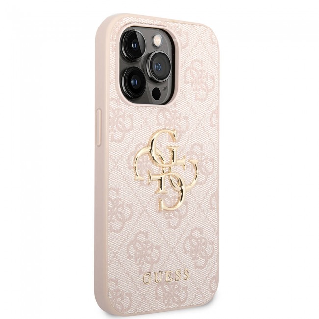 Apple iPhone 14 Pro Kılıf Guess PU Deri Büyük Metal Logo Dizaynlı Kapak Apple iPhone 14 Pro Kılıf Guess PU Deri Büyük Metal Logo Dizaynlı Kapak