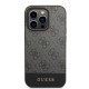 Apple iPhone 14 Pro Kılıf GUESS PU Deri Şerit Logo Dizaynlı Kapak Apple iPhone 14 Pro Kılıf GUESS PU Deri Şerit Logo Dizaynlı Kapak