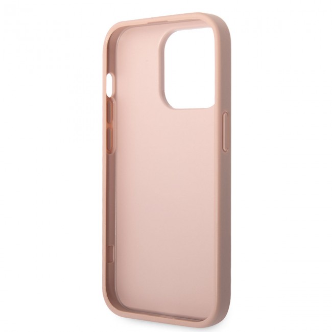 Apple iPhone 14 Pro Kılıf GUESS PU Safran Deri Kartlıklı Dizayn Kapak