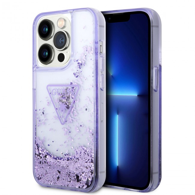 Apple iPhone 14 Pro Kılıf GUESS Transparan Sıvılı Simli Dizayn Kapak Apple iPhone 14 Pro Kılıf GUESS Transparan Sıvılı Simli Dizayn Kapak