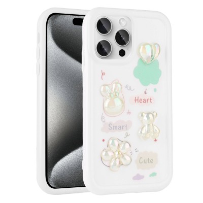 Bal-z Apple iPhone 14 Pro Kılıf Kabartma Figürlü Parlak  Toys Silikon Kapak