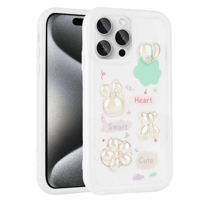 Bal-z Apple iPhone 14 Pro Kılıf Kabartma Figürlü Parlak  Toys Silikon Kapak