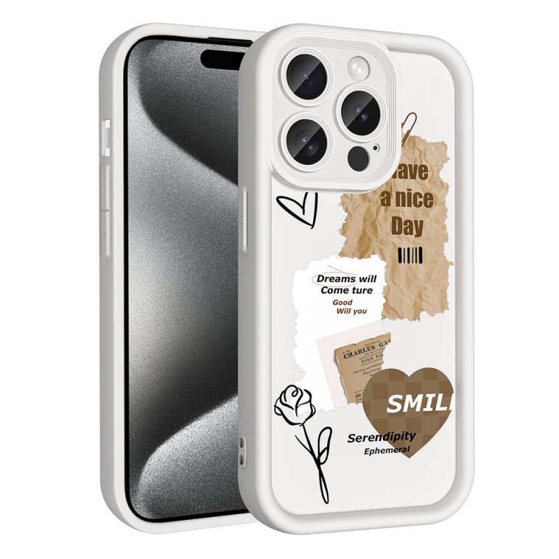 Bal-z Apple iPhone 14 Pro Kılıf Kamera Korumalı Baskılı Arka Yüzey  Klas Kapak