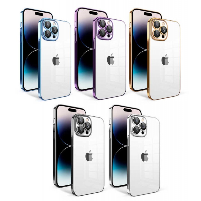 Bal-z Apple iPhone 14 Pro Kılıf Kamera Korumalı Renkli Çerçeveli  Garaj Kapak