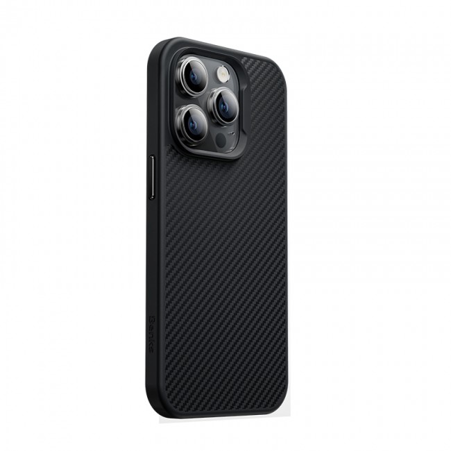 Apple iPhone 14 Pro Kılıf Karbon Fiber Magsafe Şarj Özellikli Benks 600D Hybrid Kevlar Kapak Apple iPhone 14 Pro Kılıf Karbon Fiber Magsafe Şarj Özellikli Benks 600D Hybrid Kevlar Kapak