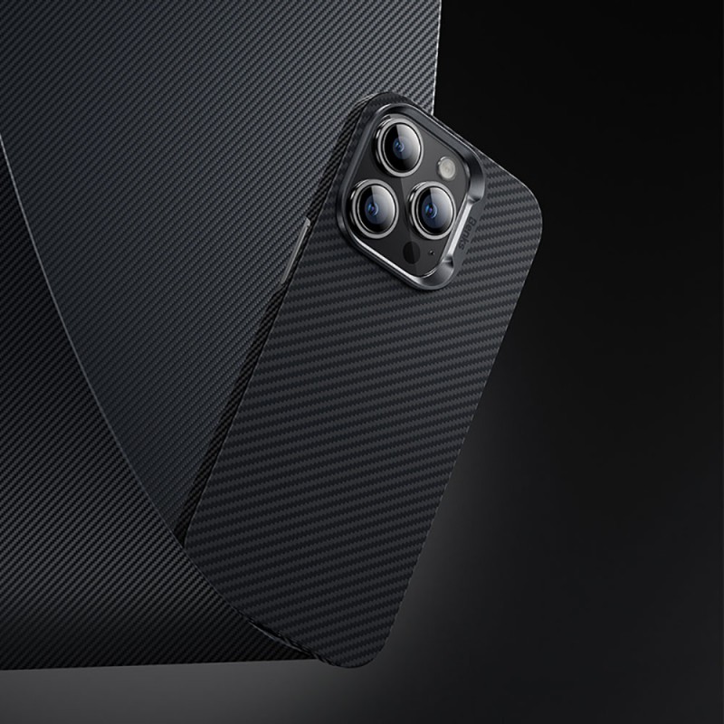Bal-z Apple iPhone 14 Pro Kılıf M-safe Özellikli Karbon Fiber Benks 600D Essential Kevlar Kapak
