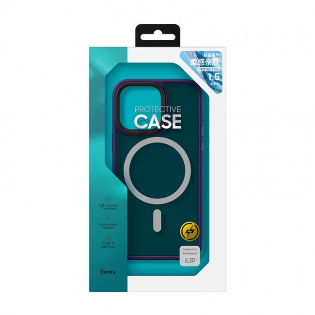 Apple iPhone 14 Pro Kılıf Magsafe Şarj Özellikli Benks Mist Hybrid Kapak Apple iPhone 14 Pro Kılıf Magsafe Şarj Özellikli Benks Mist Hybrid Kapak
